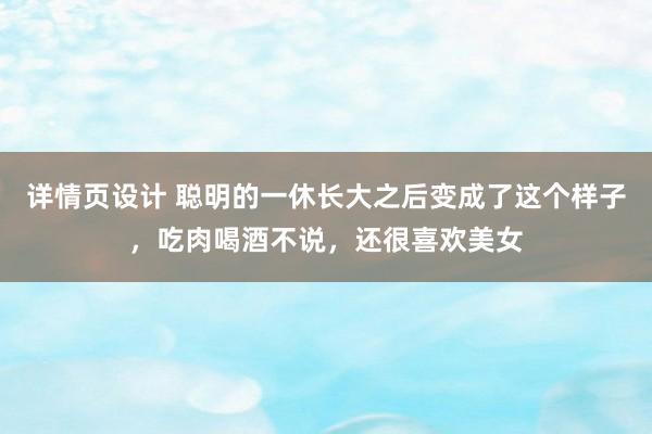 详情页设计 聪明的一休长大之后变成了这个样子，吃肉喝酒不说，还很喜欢美女